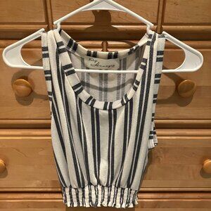 Vintage Havana Medium Cropped Striped Tank